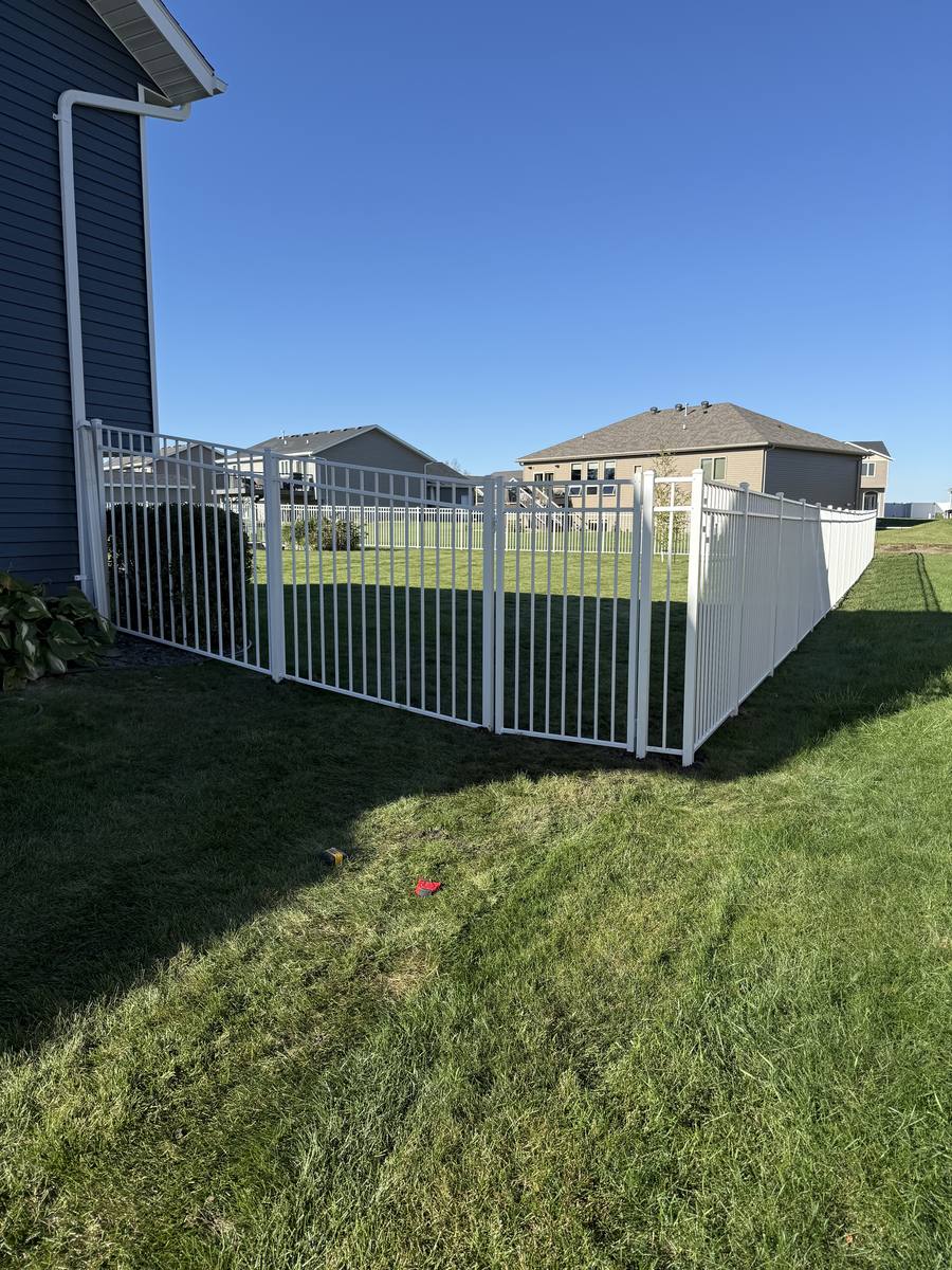 Black ornamental aluminum fence
