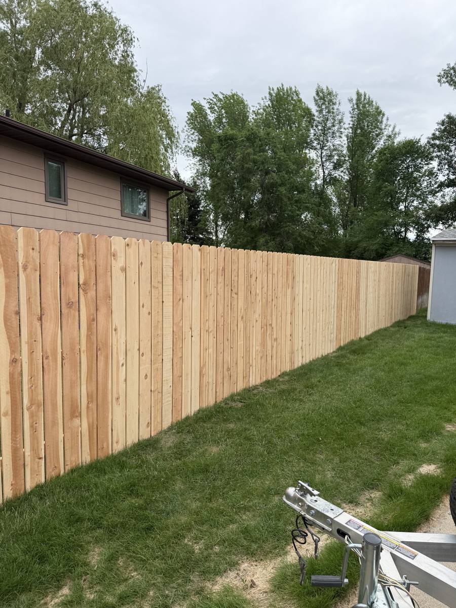 Cedar wood privacy fence