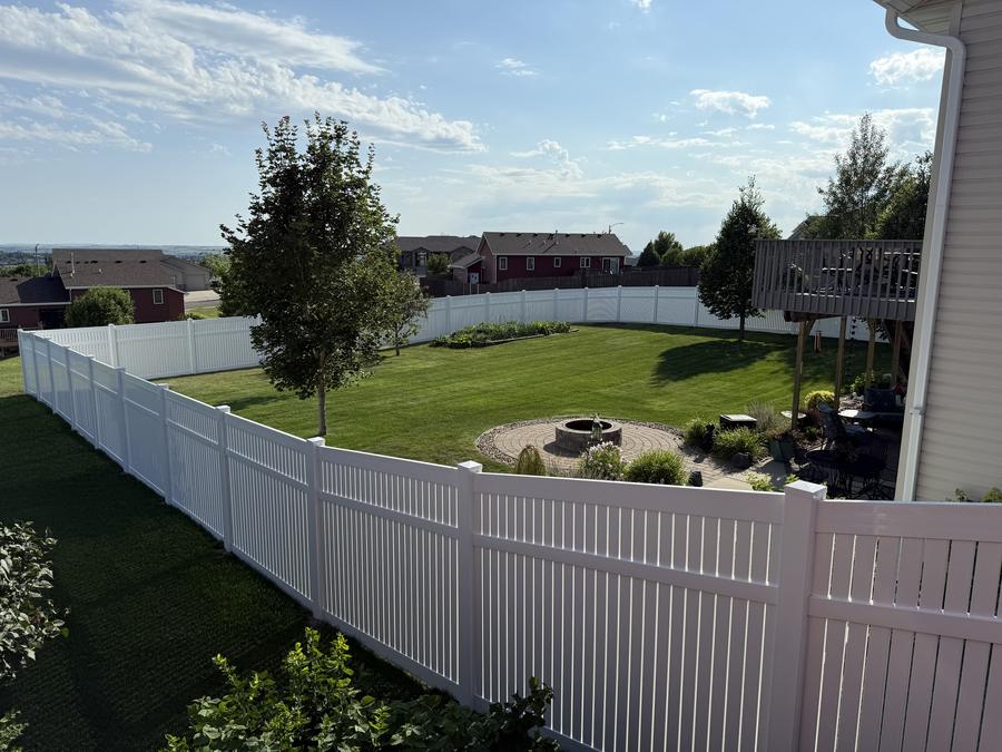 Vinyl Privacy fence by Wetzel Fence