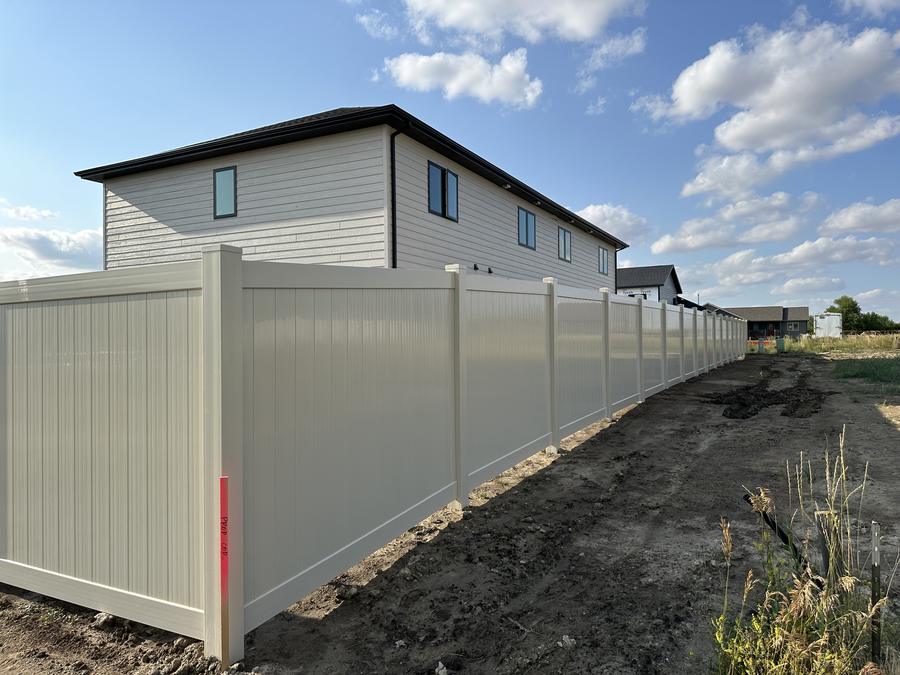 Vinyl Privacy fence by Wetzel Fence